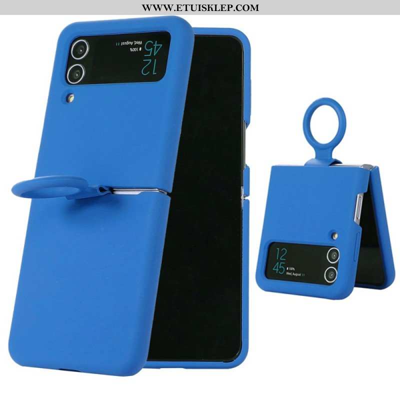 Etui do Samsung Galaxy Z Flip 4 Etui Folio Płynny Silikon Z Pierścieniem